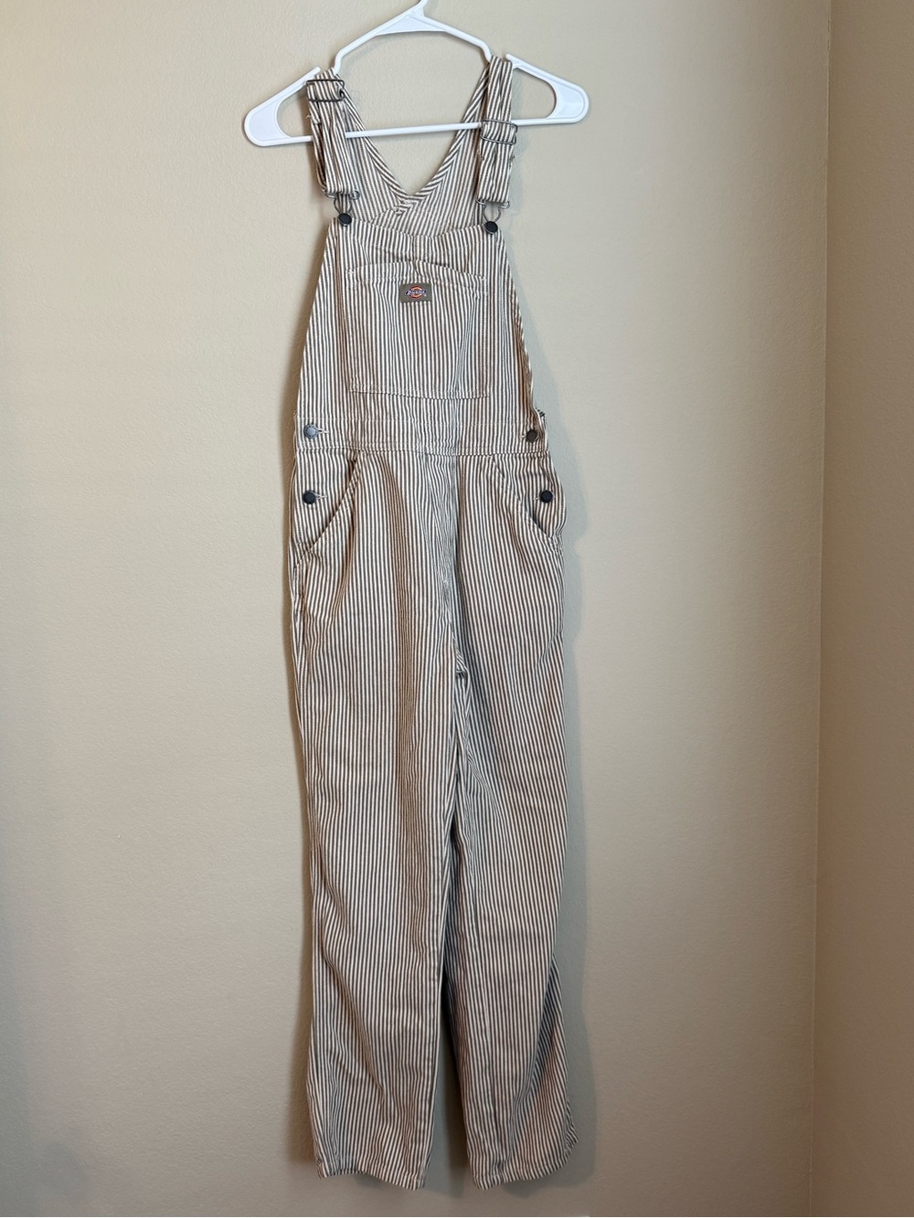 Dickies Green Railroad stripe Overalls